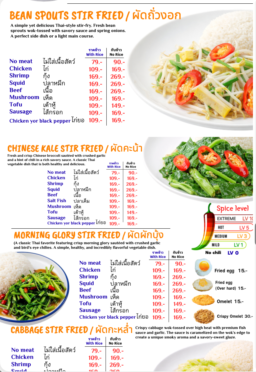 Bean Sprouts · Chinese Kale · Morning Glory · Cabbage