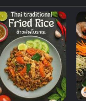 Spread of authentic Thai dishes