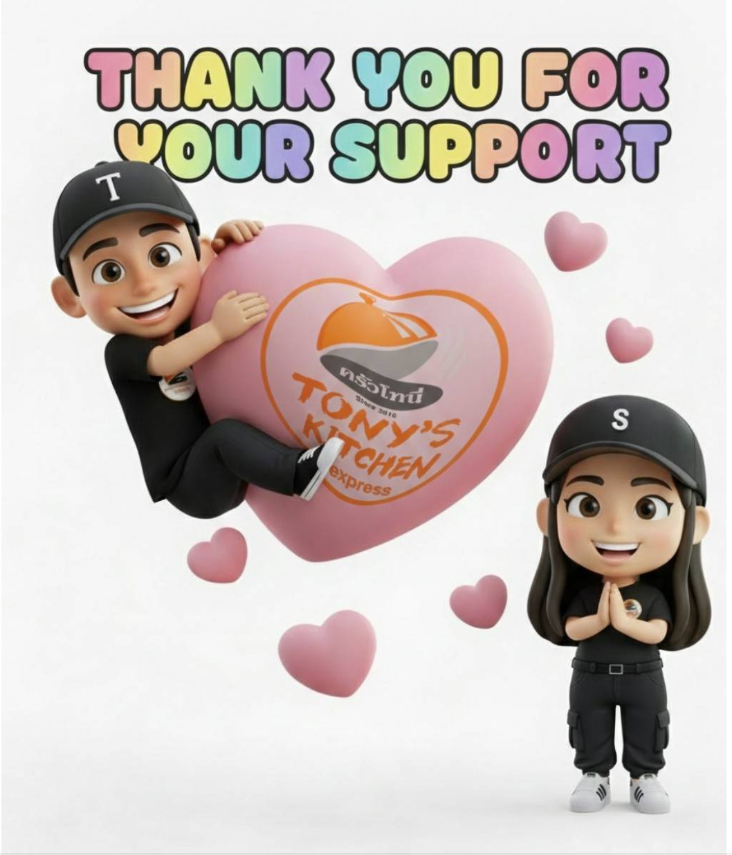 Thank you for your support — Tony's Kitchen Express